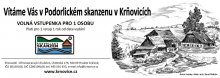20x voln&aacute; vstupenka od Dřevozpracuj&iacute;c&iacute;ho družstva Krňovice pro dvě osoby na jednor&aacute;zov&yacute; vstup do do Podorlick&eacute;ho skanzenu v Krňovic&iacute;ch