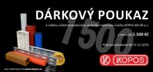 Elektroinstalačn&iacute; materi&aacute;l od firmy KOPOS Kol&iacute;n dle vlastn&iacute;ho v&yacute;běru