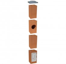 Kom&iacute;nov&yacute; syst&eacute;m Domus 170 mm, v&yacute;&scaron;ka 6 m pro pevn&aacute; paliva od firmy EFFE DUE