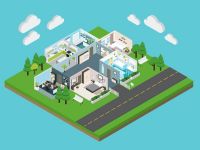 ilustračka pozemek nebo dispozici