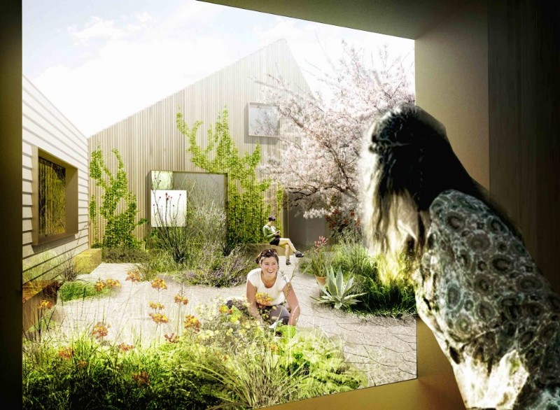 Cancer Counseling Center, D&aacute;nsko, vnitřn&iacute; atrium