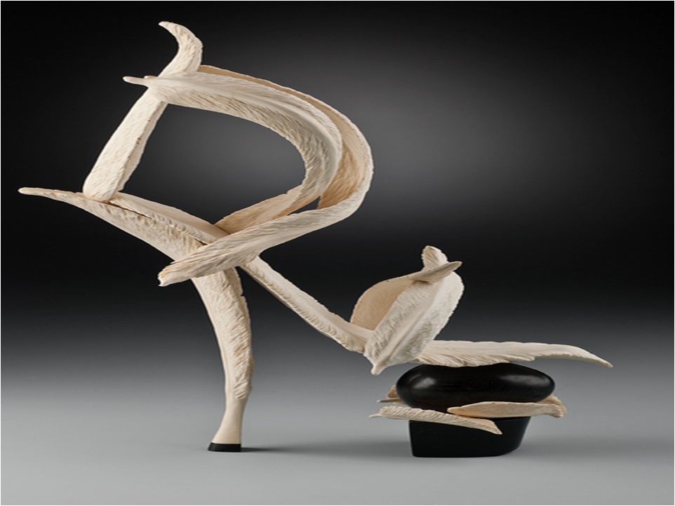 uměleck&eacute; předměty ze dřeva - d&aacute;msk&aacute; bota s podpatkem