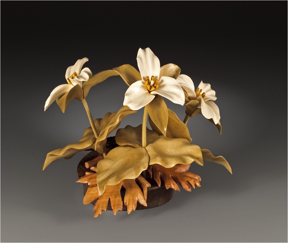 uměleck&eacute; předměty ze dřeva - květiny