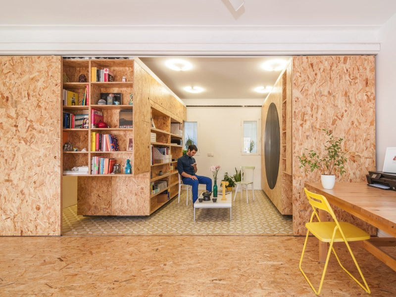 interiér osb desky okok