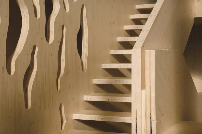 Dřevěné CLT panely - interiér design