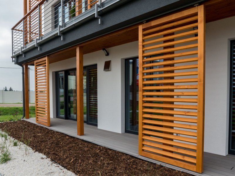 posuvné panely pro dřevostavbu proti přehřevu