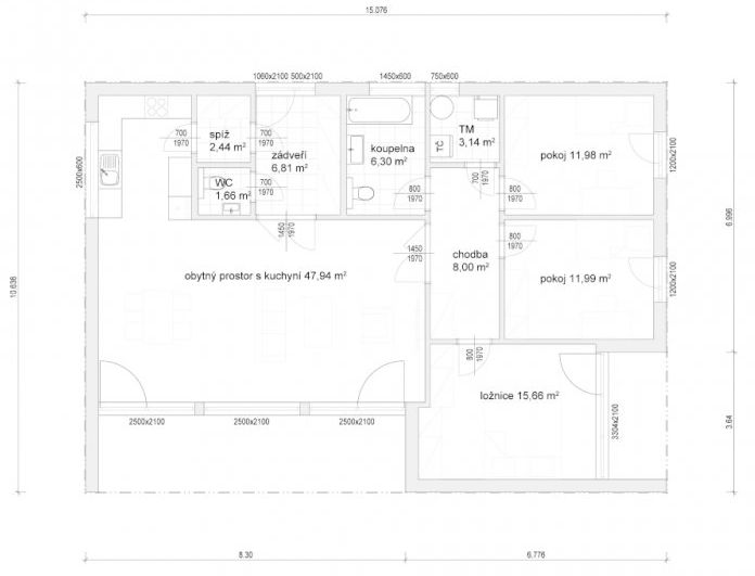 typovy-bungalov-perseus-116-pudorys