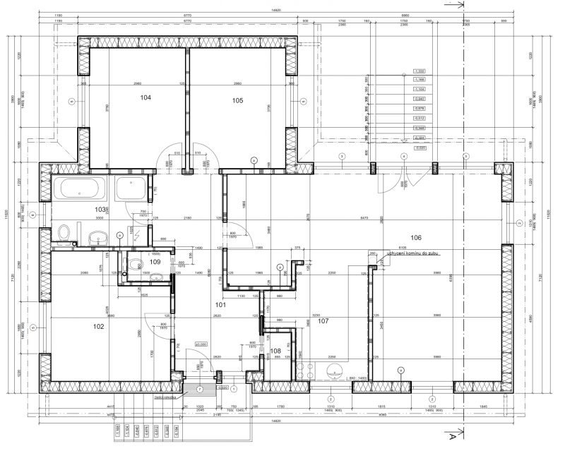 DrevoaStavby.cz | DBH Dřevostavby s.r.o. (typov&aacute; dřevostavba Abril-půdorys)