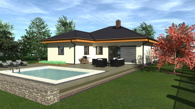 DrevoaStavby.cz | Typový bungalov MS 07 EKONOMY DrevoaStavby.cz | Typový bungalov MS 07 EKONOMY