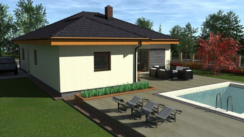 DrevoaStavby.cz | Typový bungalov MS 07 EKONOMY DrevoaStavby.cz | Typový bungalov MS 07 EKONOMY