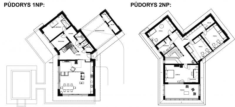 drevostavba-tvar-ypsilon-pudorysy