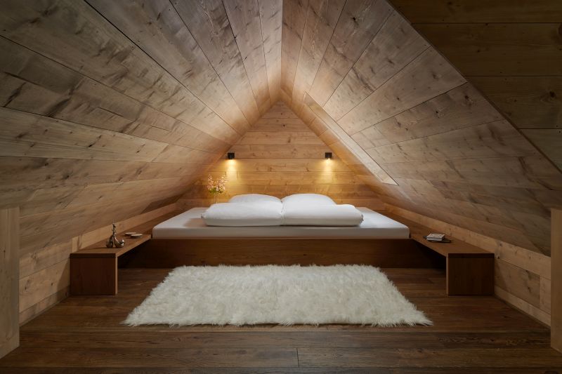 DrevoaStavby.cz | Dřevo na stěnách a stropech v interiéru | útulná ložnice v dřevostavbě DrevoaStavby.cz | Dřevo na stěnách a stropech v interiéru | útulná ložnice v dřevostavbě