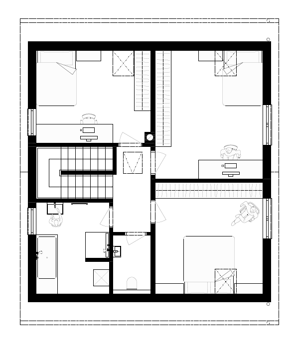 Drevoastavby.cz | Půdorys patra