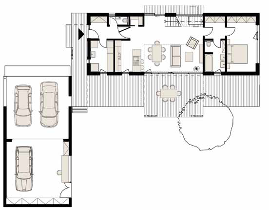 DrevoaStavby.cz | Půdorys 1.NP Prodesi/Domesi
