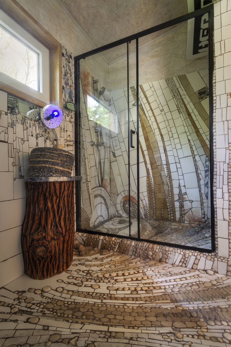 DrevoaStavby.cz | Zahradní dřevostavba s příměsí mozaiky DrevoaStavby.cz | Zahradní dřevostavba s příměsí mozaiky