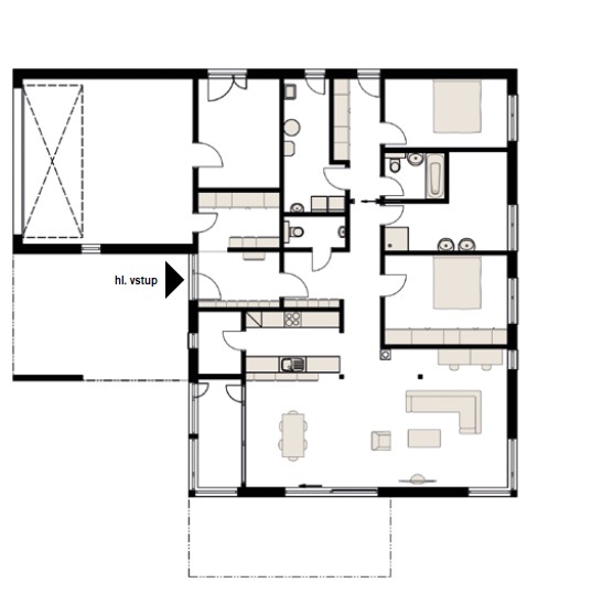 DrevoaStavby.cz Promyšlený bungalov vyladěný k dokonalosti DrevoaStavby.cz Promyšlený bungalov vyladěný k dokonalosti půdorys