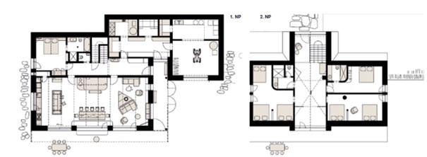 DrevoaStavby.cz Do detailu provedená dřevostavba v Krkonoších DrevoaStavby.cz Do detailu provedená dřevostavba v Krkonoších půdorysy