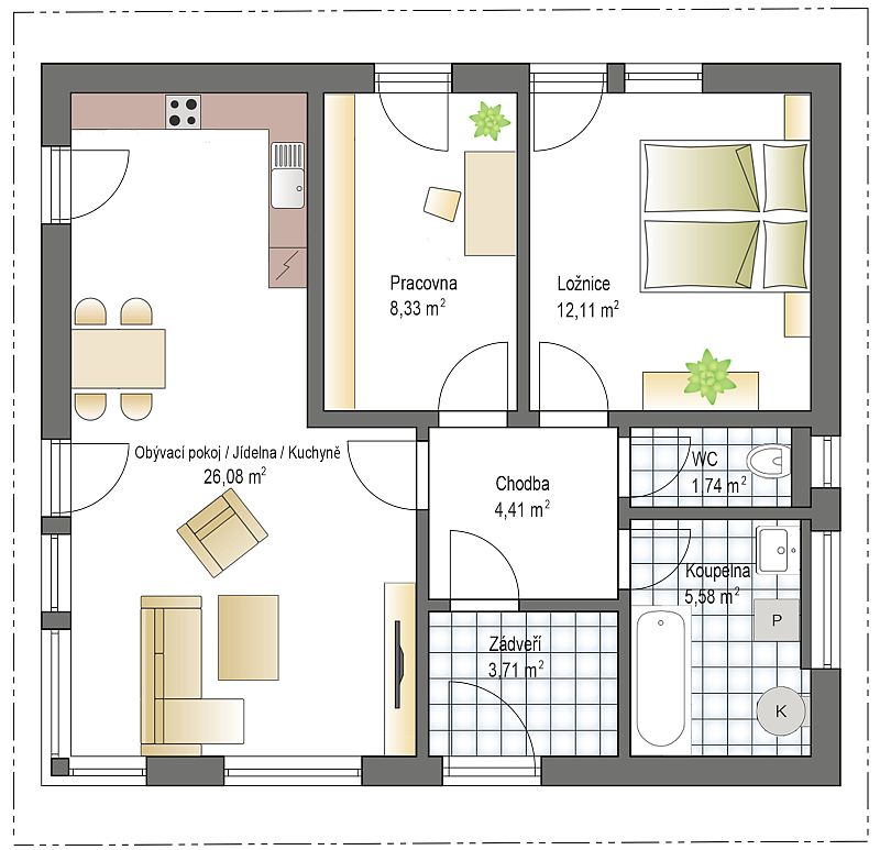 drevostavba-bungalov-Piccolo-pudorys