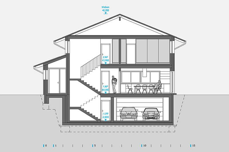 RD-Chvaletice-pudorys-rez