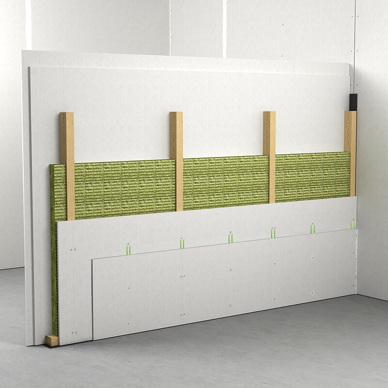 Vnitřní stěna s dřevěnou podkonstrukcí