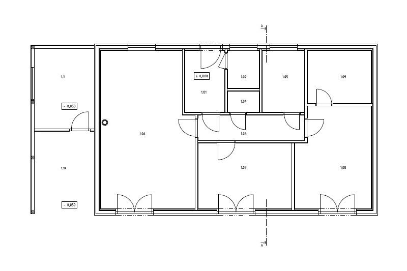 DrevoaStavby.cz Dřevostavba pro seniory Individuální dům_Půdorys DrevoaStavby.cz Dřevostavba pro seniory Individuální dům_Půdorys