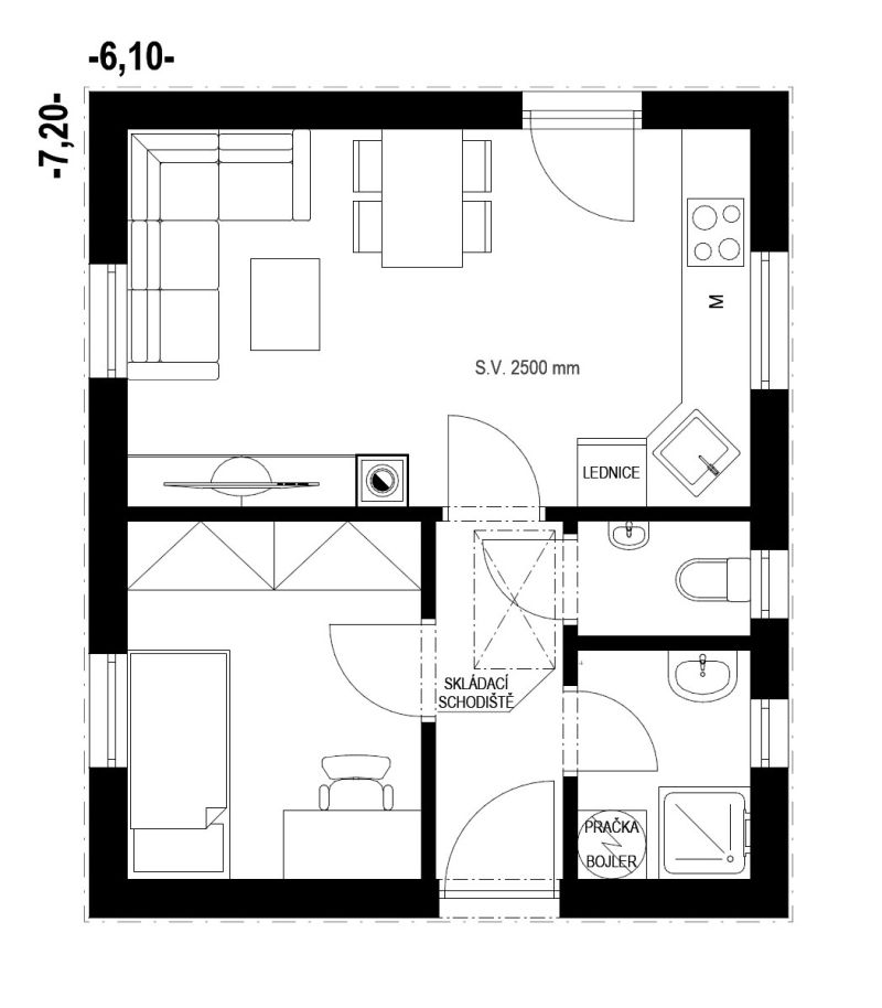 DrevoaStavby.cz Dřevostavba pro seniory MS 02B_půdorys