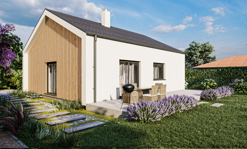 DrevoaStavby.cz Dřevostavba pro seniory VARIO PROFI 73