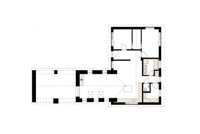DrevoaStavby.cz Dřevostavba propojená s kamenným domem DrevoaStavby.cz Dřevostavba propojená s kamenným domem PŮDORYS