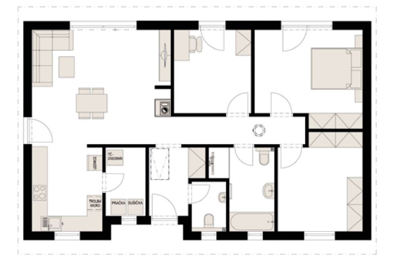 Bezbariérový bungalov MS HAUS Bezbariérový bungalov MS HAUS