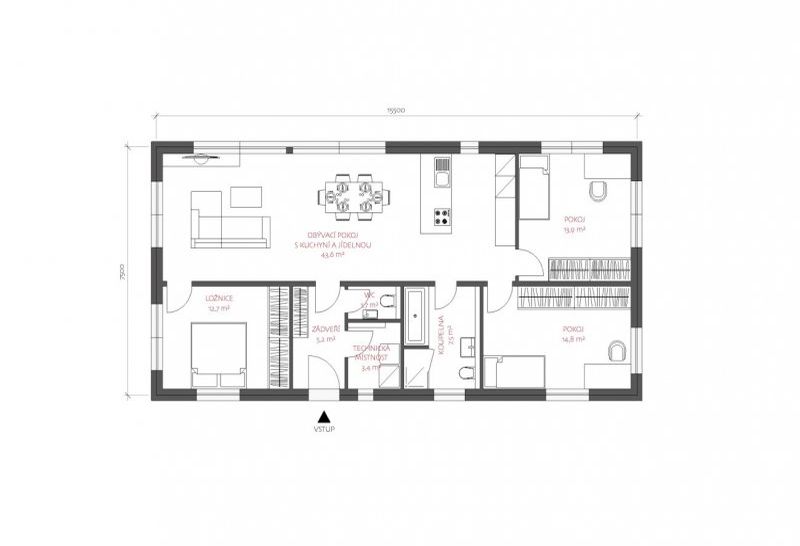 DrevoaStavby.cz Typov&yacute; dům LUCERN 116