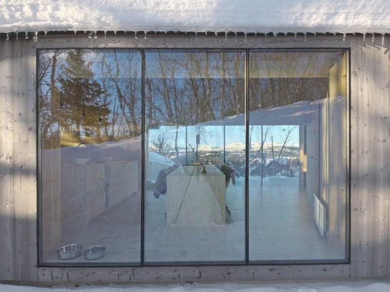 interiér jednopodlažní dřevostavby