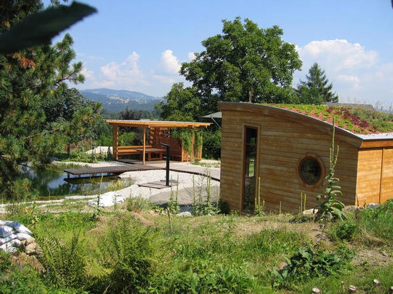 DrevoaStavby.cz | Moderní zahradní domek s půlkulatou střechou DrevoaStavby.cz | Moderní zahradní domek s půlkulatou střechou