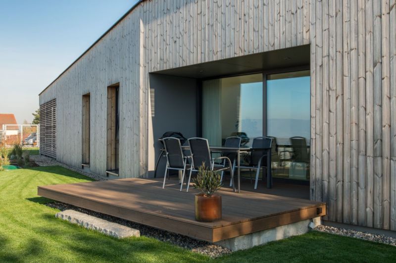 moderní dřevostavba - individuální návrh-terasa