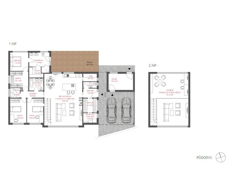 Drevoastavby.cz | drevoastavba LUCERN pudorys