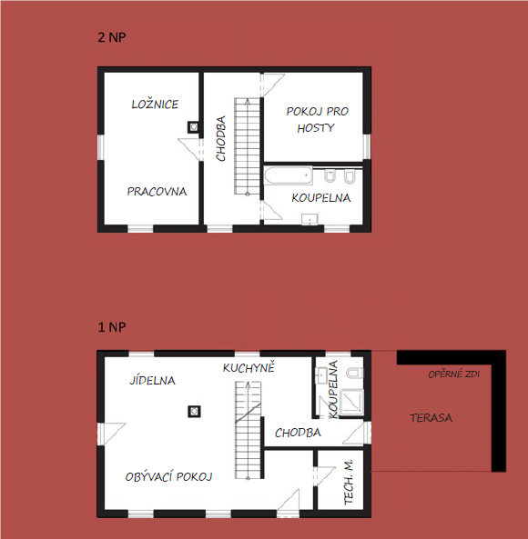 moderni-drevostavba-ve-svahu-pudorys