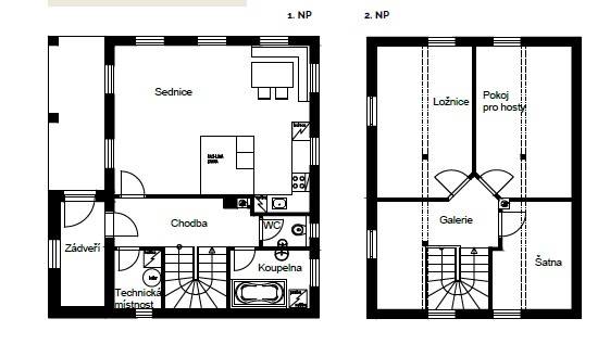 DrevoaStavby.cz Roubenka Madlenka půdorys