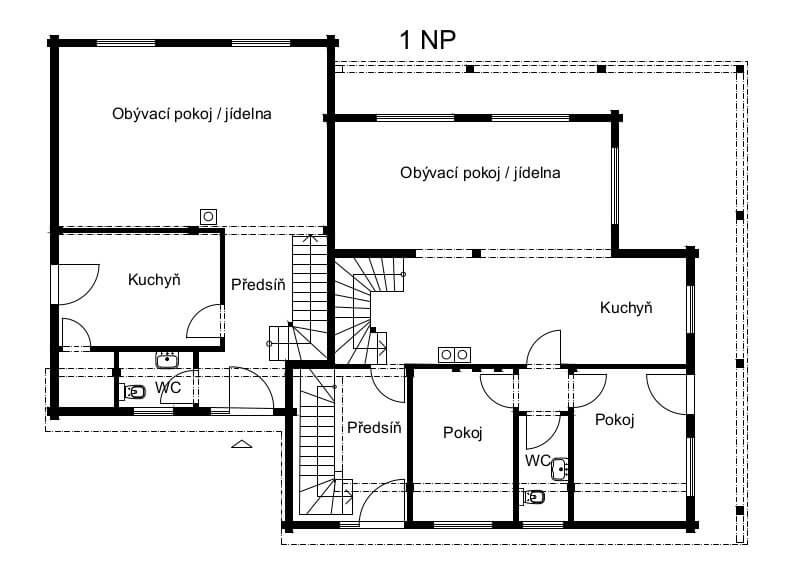 navsteva-drevostavby-dvojdomek-pudorys-1NP