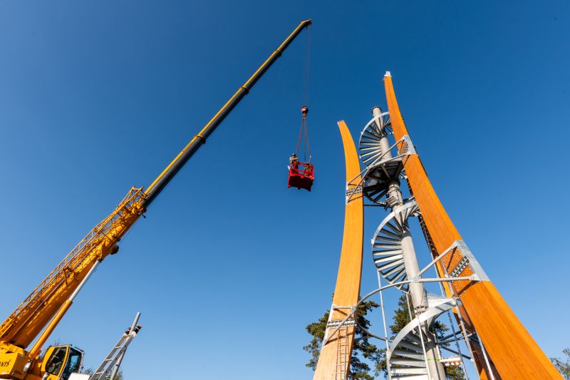 DrevoaStavby.cz Rozhledna na Hamštejnském vrchu v Českém ráji výstavba 1 DrevoaStavby.cz Rozhledna na Hamštejnském vrchu v Českém ráji výstavba 3