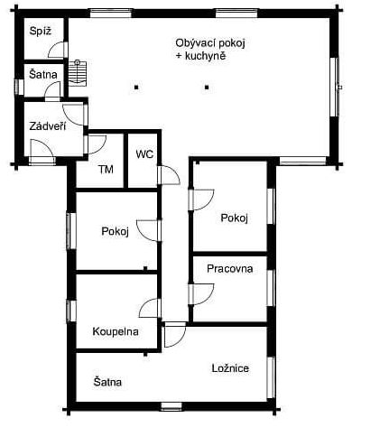 moderni-roubenka-pudorys