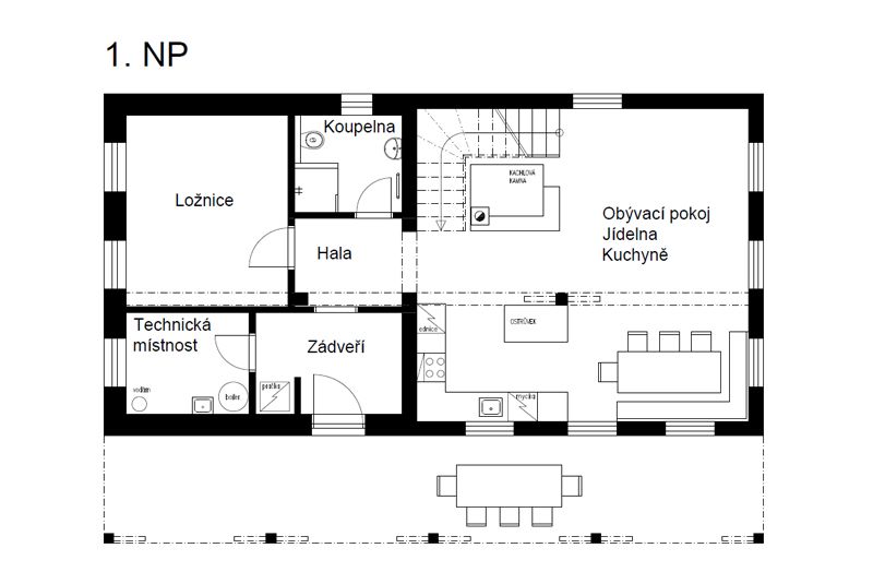 DrevoaStavby.cz Kokořínská poloroubenka DrevoaStavby.cz Kokořínská poloroubenka 1NP