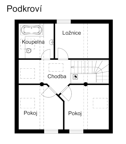 srub-pudorys-podkrovi