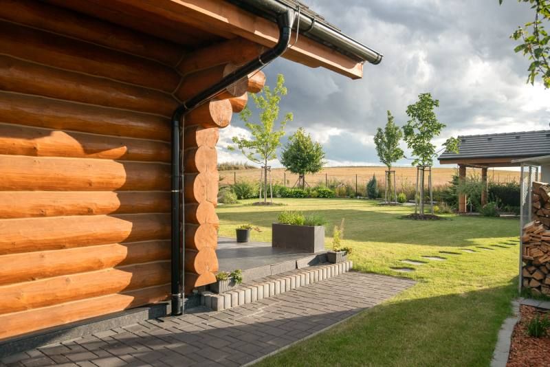 DrevoaStavby.cz | Srub v modern&iacute;m kab&aacute;tu