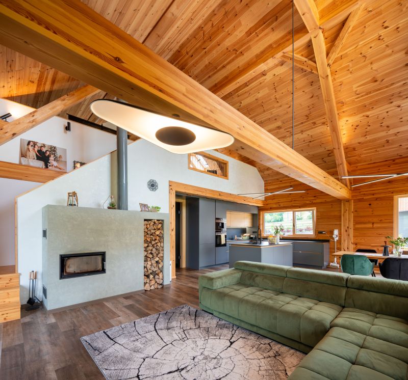 Moderní roubenka OK PYRUS Moderní roubenka těžký dřevěný skelet_OK PYRUS_11