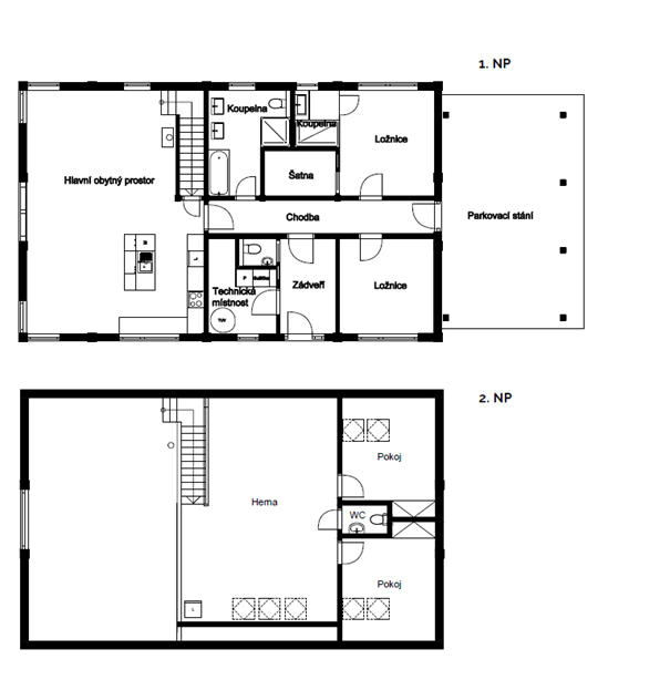 Půdorys roubenka OK PYRUS