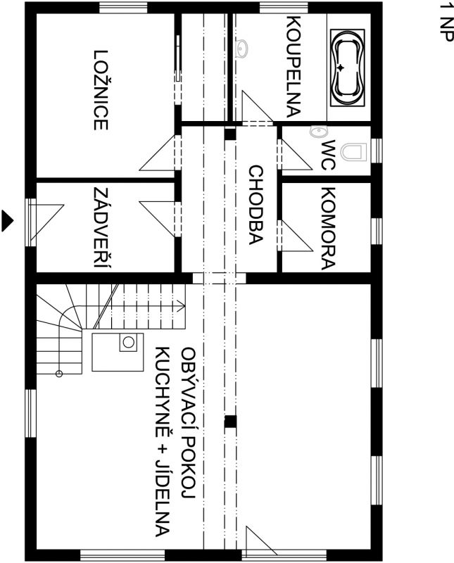 masivni-roubenka-pudorys-1NP
