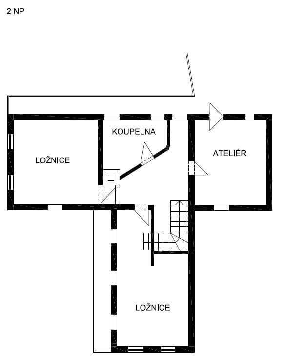 rekonstrukce-kokorinske-roubenky--pudorys-2NP