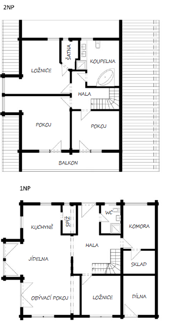 Fullwood-drevostavba-Nemecko-pudorysy