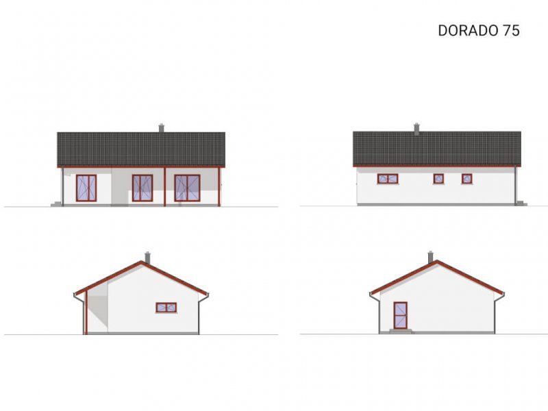 DrevoaStavby.cz | Typová dřevostavba Carina 52 DrevoaStavby.cz | Typová dřevostavba Dorado 75