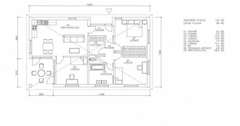 Bungalov-120-pudorys