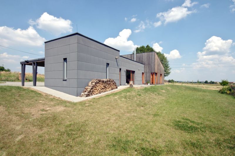 DrevoaStavby.cz | Přízemní bezbariérová dřevostavba s pultovou i plochou střechou DrevoaStavby.cz | Přízemní bezbariérová dřevostavba s pultovou i plochou střechou